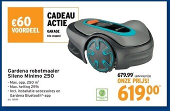 GAMMA Gardena robotmaaier sileno minimo 250 aanbieding