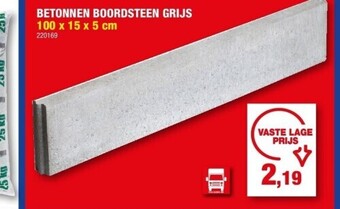 Hubo Betonnen boordsteen grijs 100 x 15 x 5 cm aanbieding