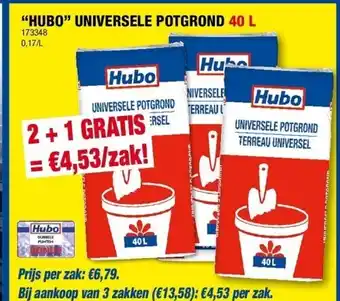 Hubo “hubo” universele potgrond 40 l aanbieding