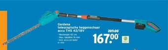 GAMMA Gardena telescopische heggenschaar accu ths 42/18v aanbieding