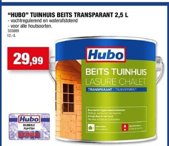 Hubo “hubo” tuinhuis beits transparant 2,5 l aanbieding