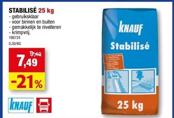 Hubo Stabilisé 25 kg aanbieding