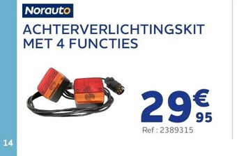 Achterverlichtingskit met 4 functies