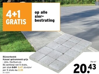 GAMMA Kassei getrommeld grijs aanbieding