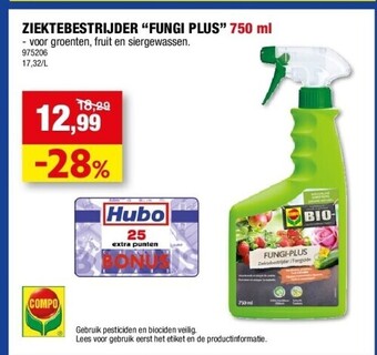 Hubo Ziektebestrijder “fungi plus” 750 ml aanbieding