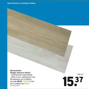 GAMMA Budget plakvinyl bellari aanbieding