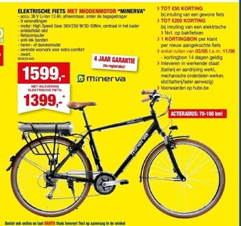 Hubo Elektrische fiets met middenmotor “minerva” aanbieding