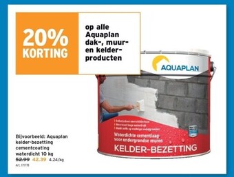 GAMMA Aquaplan kelder-bezetting cementcoating waterdicht 10 kg aanbieding