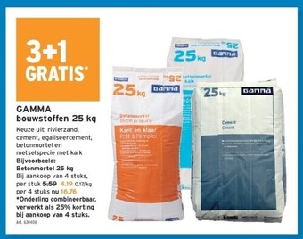 GAMMA Gamma bouwstoffen 25 kg aanbieding