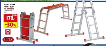 Hubo Vouwladder “varitrex” 4 x 3 treden aanbieding