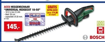 Hubo Accu heggenschaar “universal hedgecut 18-50” aanbieding