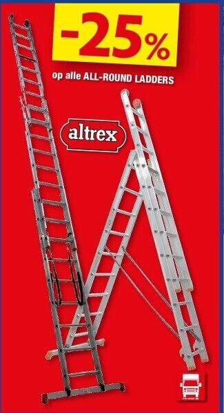 Hubo Op alle all-round ladders aanbieding