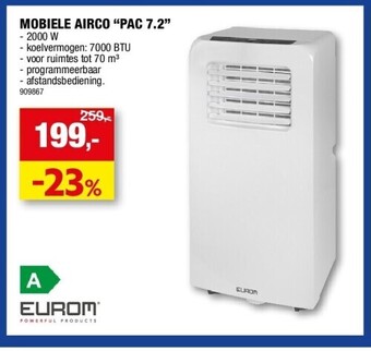Mobiele airco “pac 7.2” - 2000 w