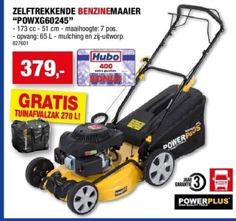 Hubo Zelftrekkende benzinemaaier “powxg60245” aanbieding