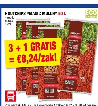 Hubo Houtchips “magic mulch” 50 l aanbieding