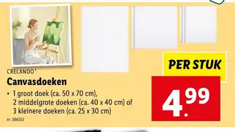 Lidl CRELANDO Canvasdoeken PER STUK aanbieding