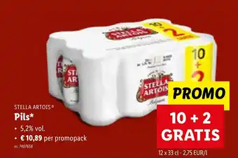 Lidl STELLA ARTOIS Pils* 5,2% vol. aanbieding