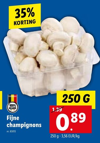 Lidl Fijne champignons 250g aanbieding