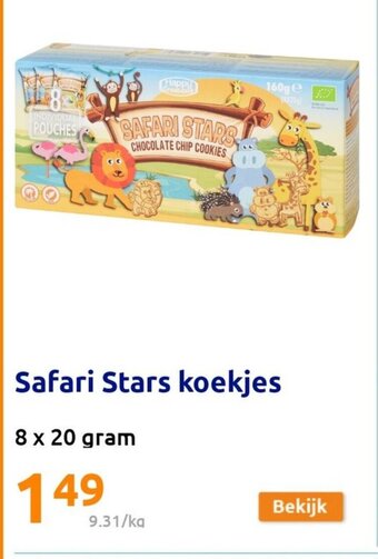 Action Safari Stars koekjes 8 x 20 gram aanbieding