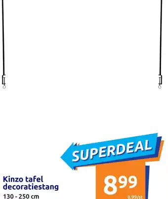 Action Kinzo tafel decoratiestang aanbieding