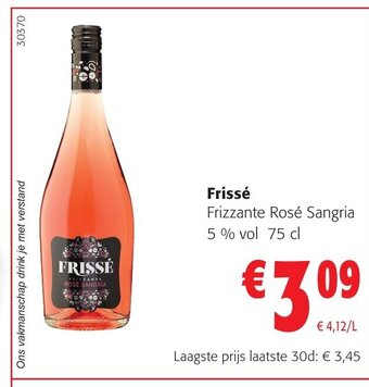 Colruyt Frissé Frizzante Rosé Sangria 5 % vol 75 cl aanbieding