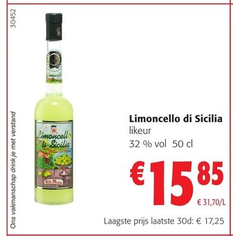 Limoncello di Sicilia likeur 32 % vol 50 cl