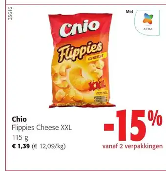 Colruyt Chio Flippies Cheese XXL 115g aanbieding