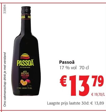 Colruyt Passoã 17 % vol 70 cl aanbieding