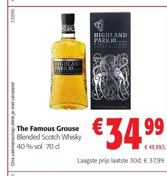 Colruyt The Famous Grouse Blended Scotch Whisky 40 % vol 70 cl aanbieding