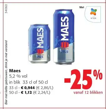 Colruyt Maes 5,2 % vol in blik 33cl aanbieding