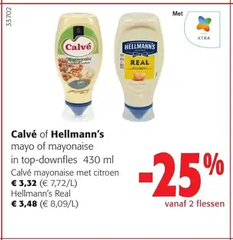 Colruyt Calve mayonaise met citroen aanbieding
