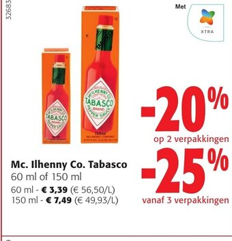 Colruyt Mc. Ilhenny Co. Tabasco 60 ml aanbieding