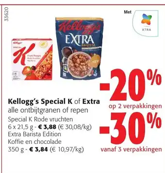 Colruyt Kellogg's special K rode vruchten 6 x 21,5g aanbieding