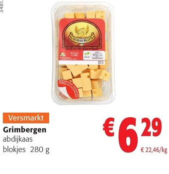 Colruyt Grimbergen abdijkaas blokjes 280 g aanbieding