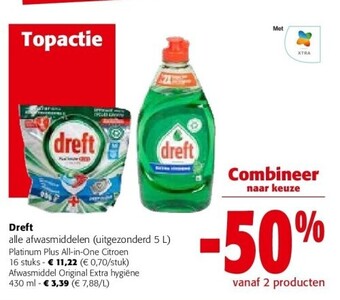 Colruyt Dreft platinum plus all-in-one citroen aanbieding
