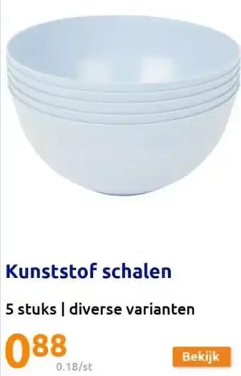 Action Kunststof schalen aanbieding