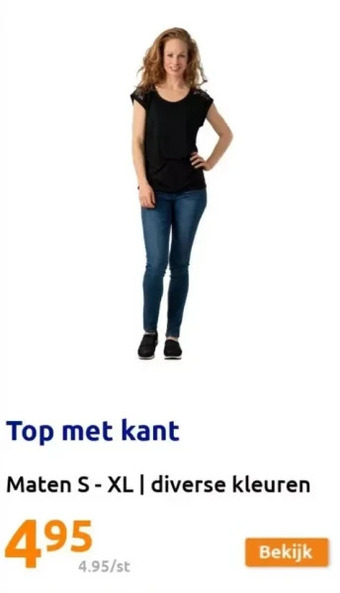Action Top met kant aanbieding