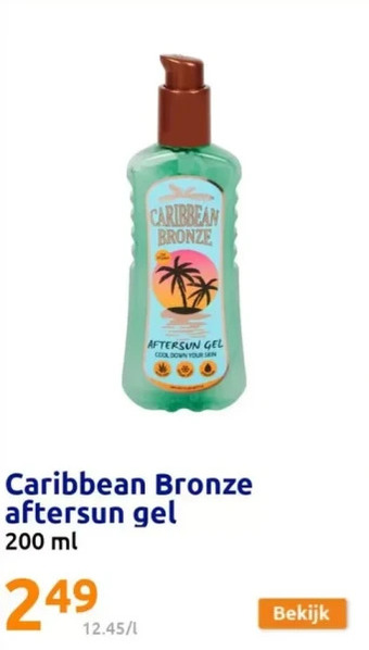 Action Caribbean bronze aftersun gel aanbieding