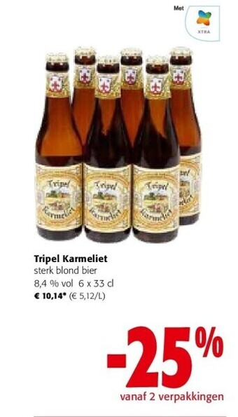 Colruyt Tripel karmeliet sterk blond bier 8,4 % vol 6 x 33 cl aanbieding