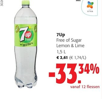 Colruyt 7Up Free of Sugar Lemon & Lime 1,5 L aanbieding