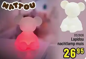 Happyland Lapidou nachtlamp muis aanbieding