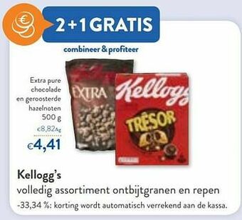 OKay Kellogg’s extra pure chocolade en geroosterde hazelnoten aanbieding