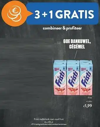 Fristi melkdrank met rood fruit