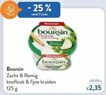 Boursin zacht + romig knoflook + fijne kruiden
