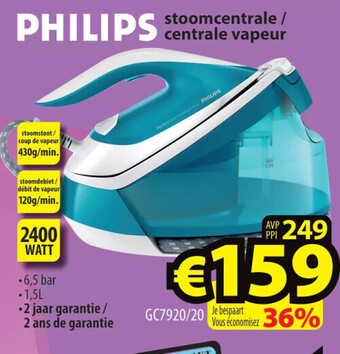 ElectroStock Philips stoomcentrale / centrale vapeur aanbieding