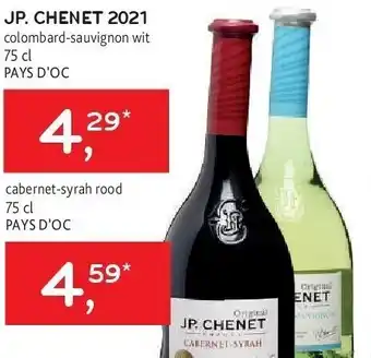Jp. chenet 2021 colombard-sauvignon wit 75 cl