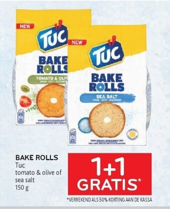 Alvo Bake rolls tuc tomato & olive of sea salt 150 g aanbieding