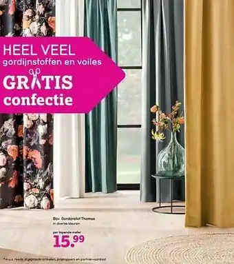 Leen Bakker Gordijnstof thomas aanbieding