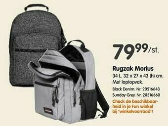 Fun Rugzak morius aanbieding