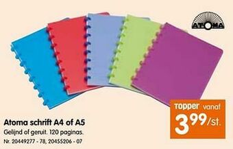 Atoma schrift a4 of a5